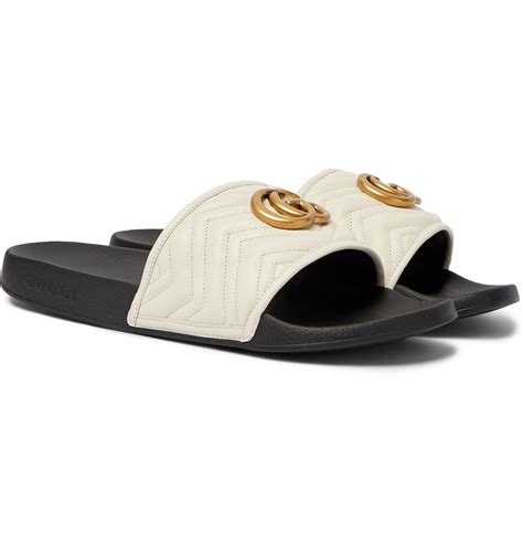 gucci white pursuit slides|gucci slides women size 36.